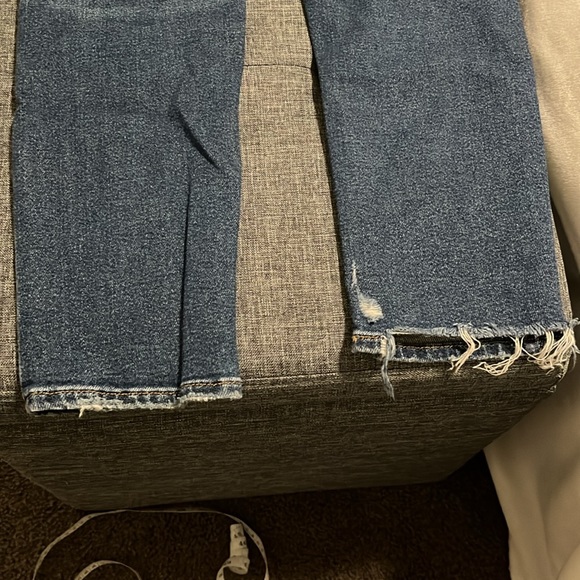 American Eagle Mom Jeans- Dark Wash Distressed - Picture 8 of 9